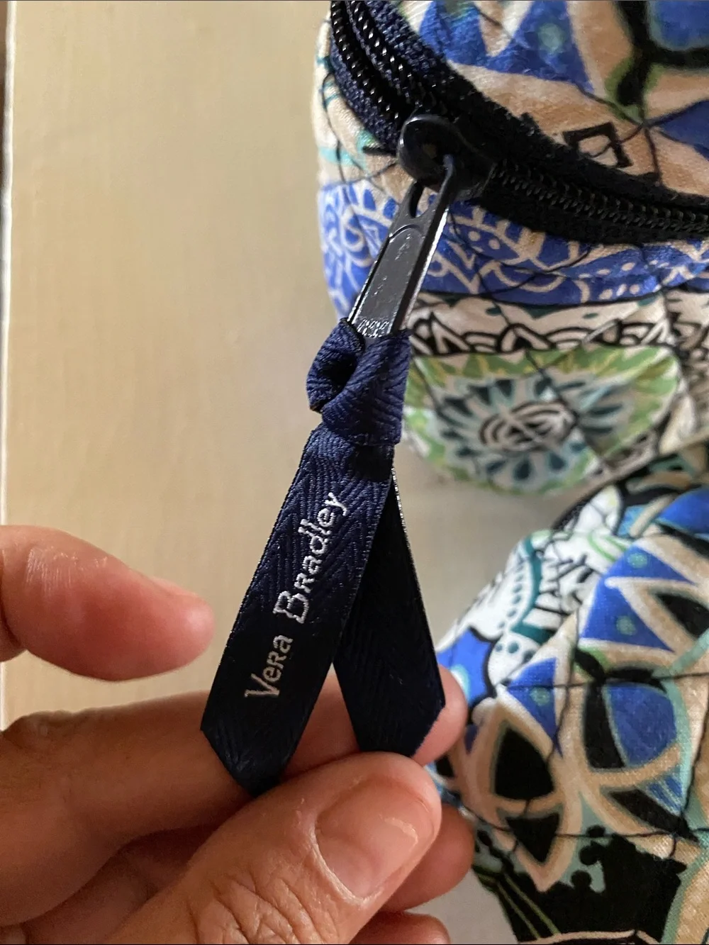 Vera Bradley Quilted Floral Cosmetic Pouches in Blue & Green